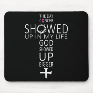 Christian Cross Jesus Pink Breast Cancer Awareness Mouse Pad