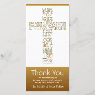 Christian Cross John 14 Sympathy Thank You 2