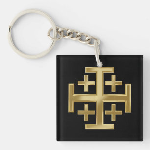 Christian cross keychain