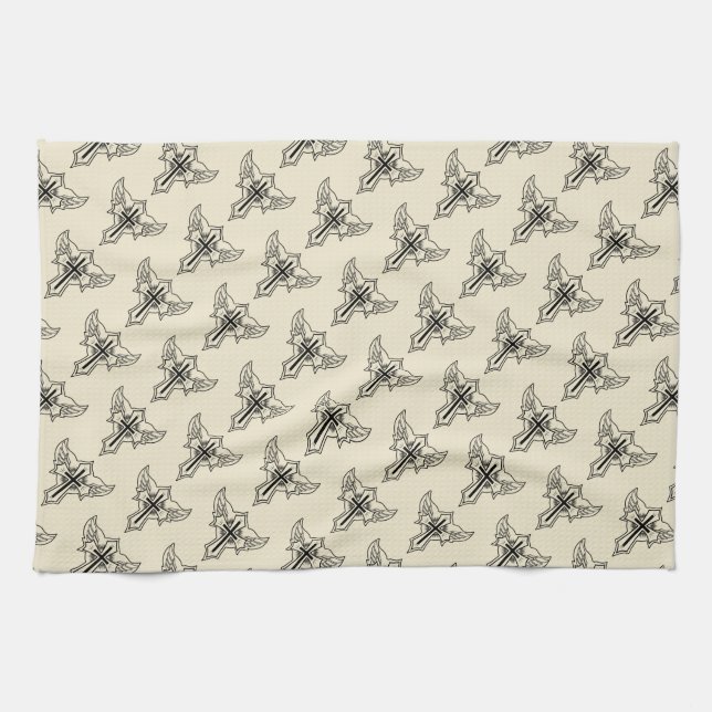 Christian cross kitchen towel (Horizontal)