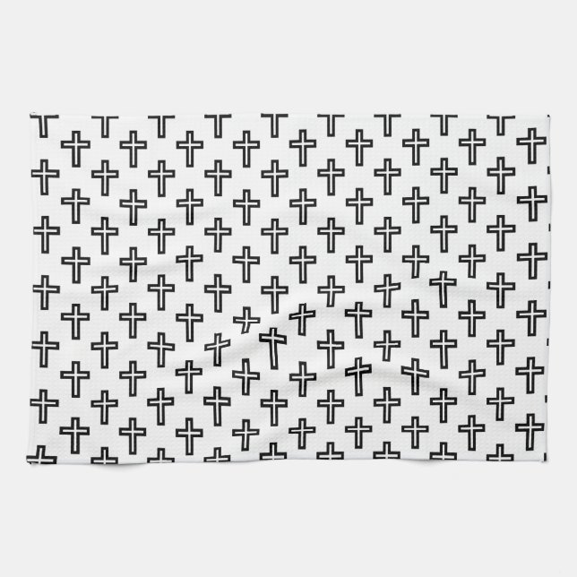 Christian Cross Kitchen Towel (Horizontal)