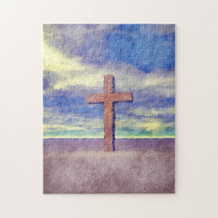 Christian Cross Landscape Jigsaw Puzzle