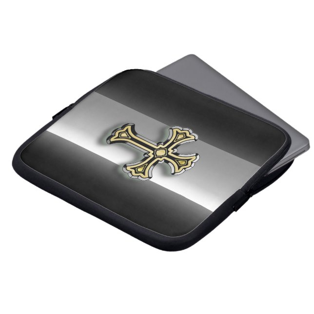 Christian Cross Laptop Sleeve (Front Top)