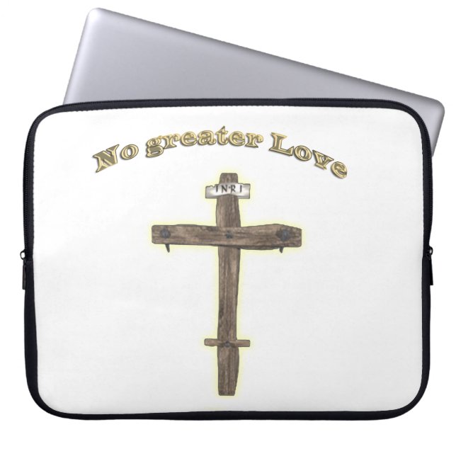 Christian cross laptop sleeve (Front)