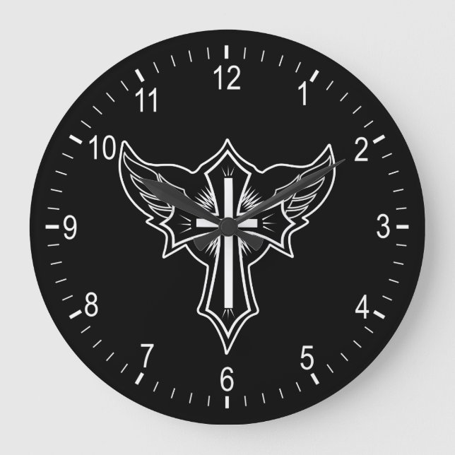 Christian cross large clock (Front)
