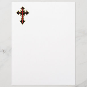 Christian cross letterhead
