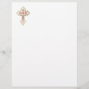 Christian cross letterhead