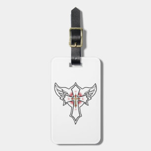 Christian cross luggage tag