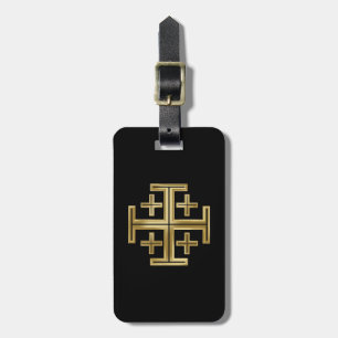 Christian cross luggage tag