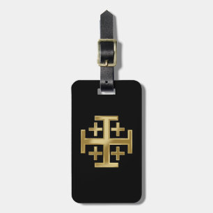 Christian cross luggage tag