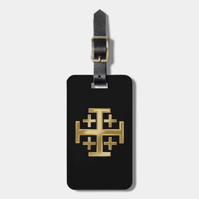 Christian cross luggage tag (Front Vertical)