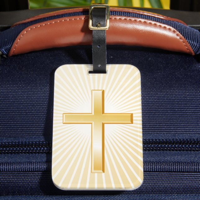 Christian Cross Luggage Tag (Front Insitu 2)