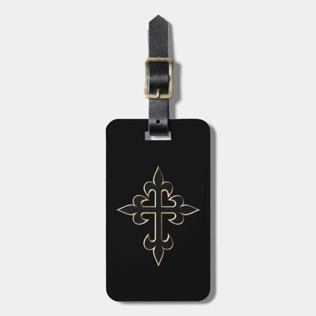 Christian cross luggage tag (Front Vertical)