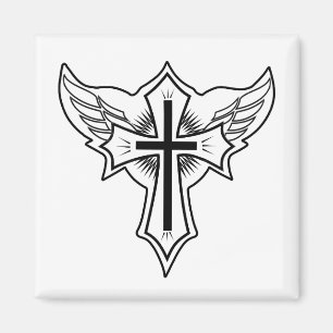 Christian cross magnet