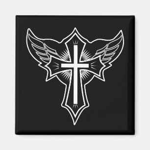 Christian cross magnet