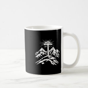 Christian Cross Mountains Religious Coffee Mug
