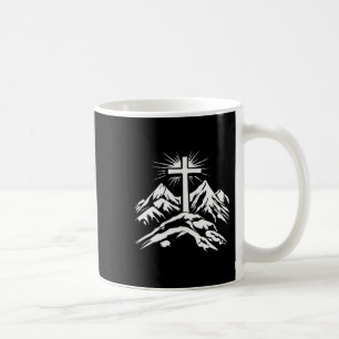 Christian Cross Mountains Religious  Coffee Mug