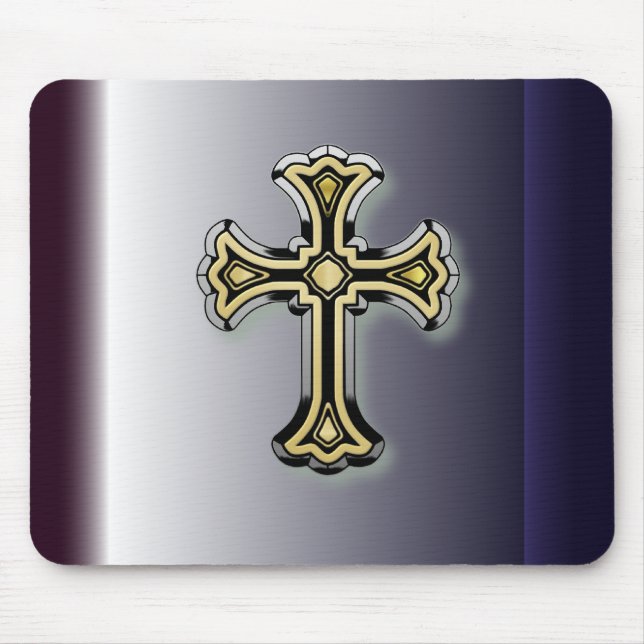 Christian Cross Mouse Pad (Front)