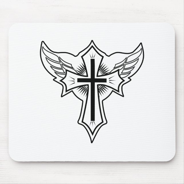 Christian cross mouse pad (Front)