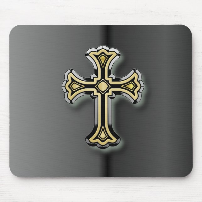 Christian Cross Mouse Pad (Front)