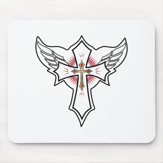 Christian cross mouse pad (Front)