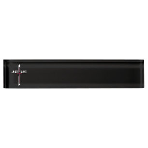 Christian cross nameplate