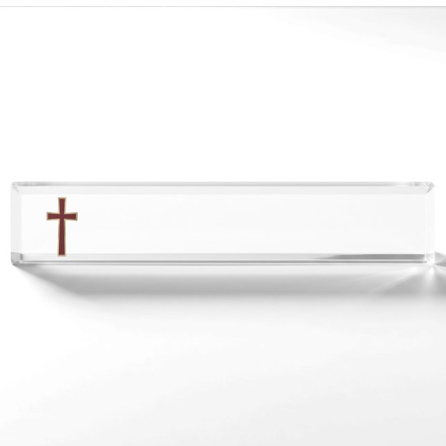 Christian cross nameplate (Front)