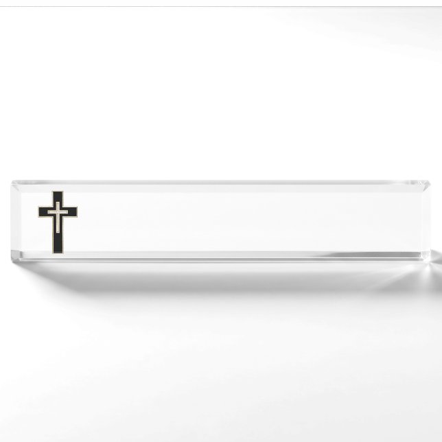 Christian cross nameplate (Front)