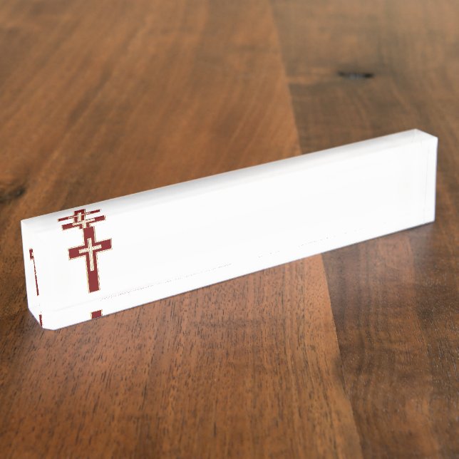 Christian cross nameplate (Side)
