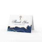 Christian Cross Navy Blue Gold Custom Religious