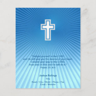 Christian Cross on blue background Flyer