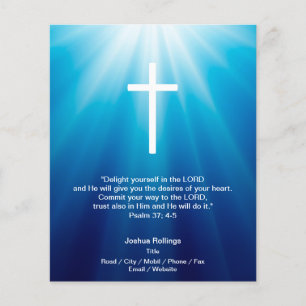 Christian Cross on blue background Flyer