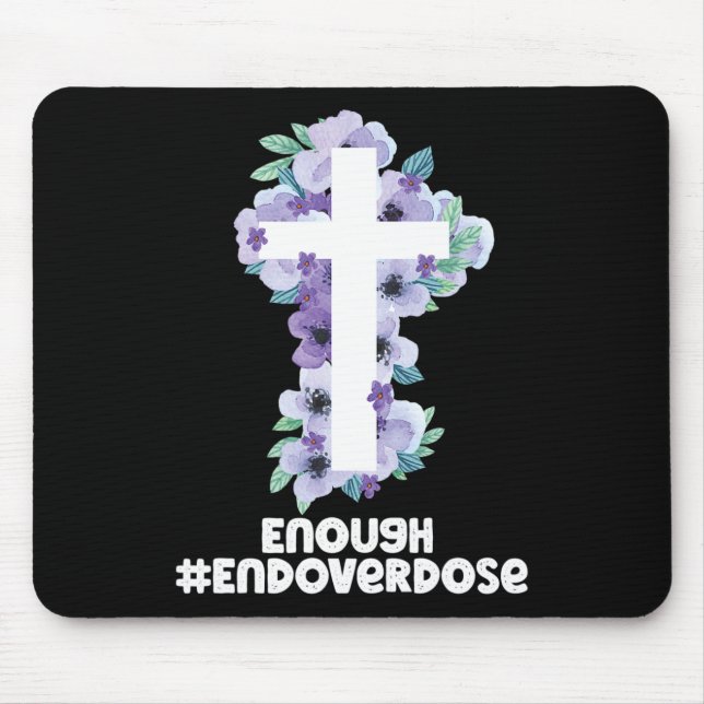 christian cross overdose Purple Ribbon Overdose Aw Mouse Pad (Front)