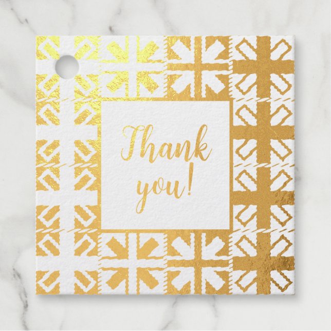 Christian Cross Pattern 2 Favour Tags (Front)