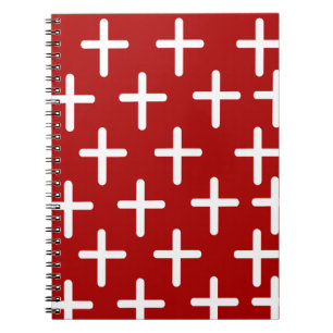 Christian cross pattern design  notebook
