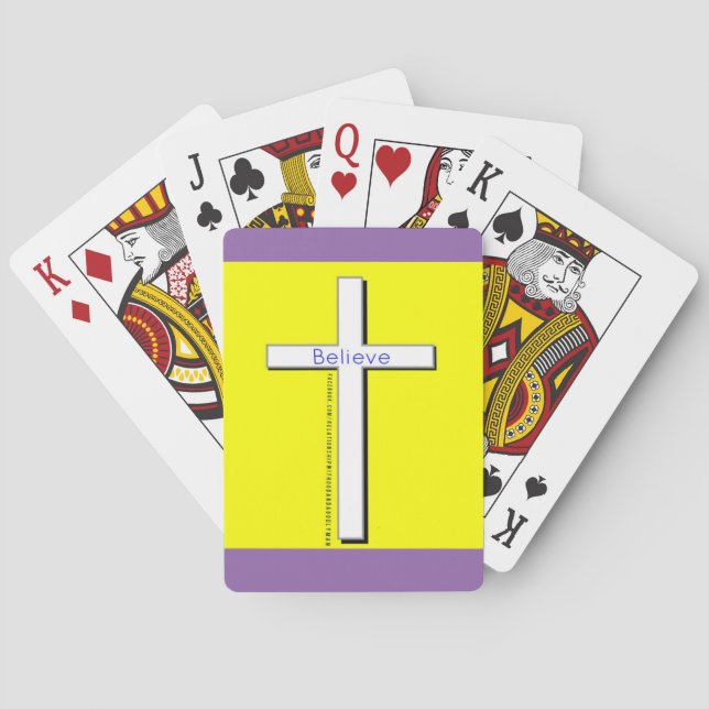 Christian Cross playing cards (Back)