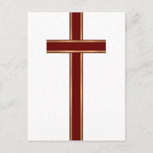 Christian cross postcard