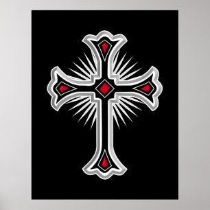 Christian cross poster