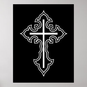 Christian cross poster