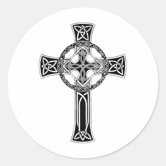 Christian Cross Products Classic Round Sticker (Front)
