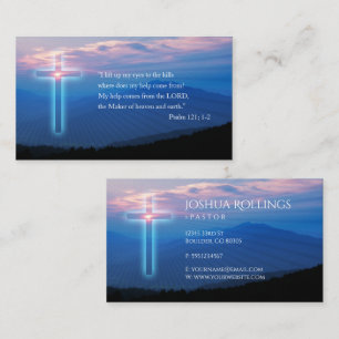 Christian Cross   Psalm 121; 1-2 Business Card