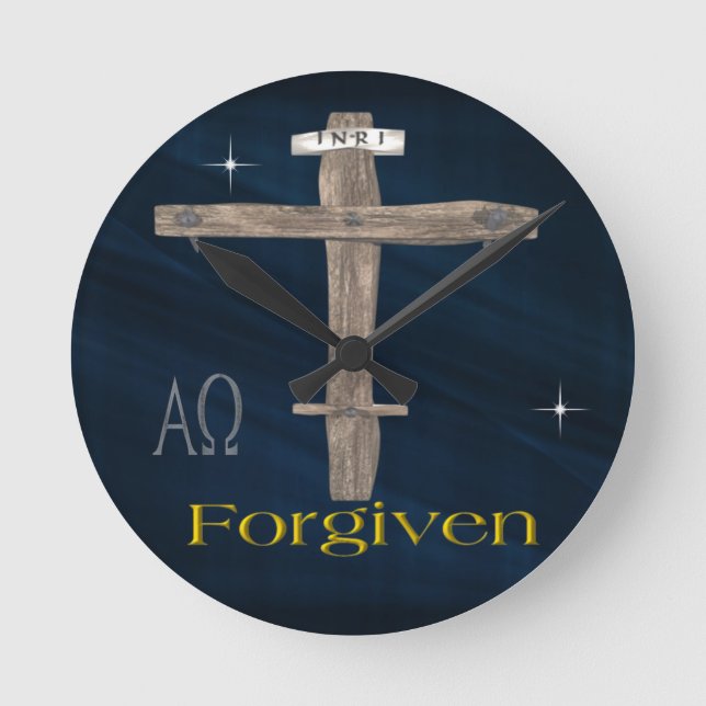 Christian  cross round clock (Front)