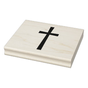 Christian cross rubber stamp