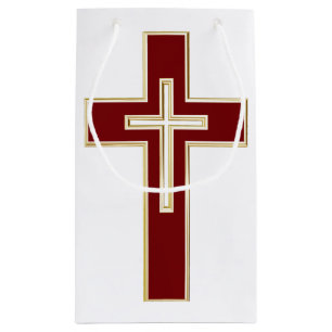 Christian cross small gift bag