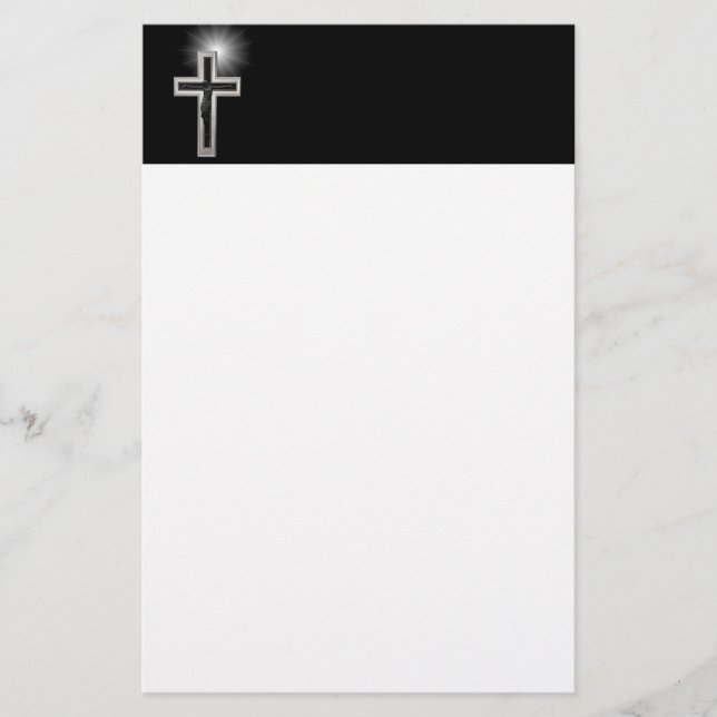 Christian cross stationery (Front)