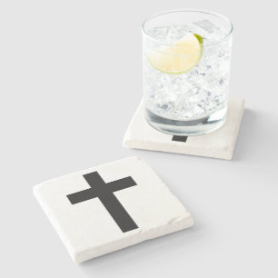 Christian Cross Stone Coaster