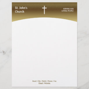 Christian Cross Symbol Letterhead
