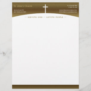 Christian Cross Symbol Letterhead