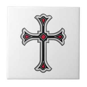 Christian cross tile