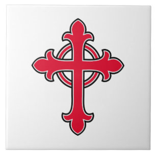 Christian cross tile